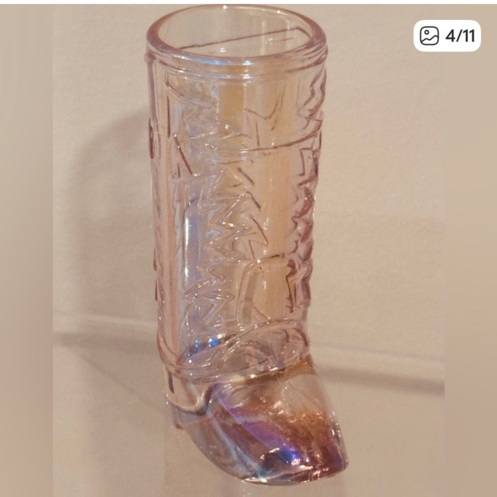 Iridescent Pink Cowboy Boot Shot Glasses - Set of 6 - Picture 5 of 8